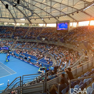 Interior shot of Ken Rosewall Arena (photo credit: COX Architecture)