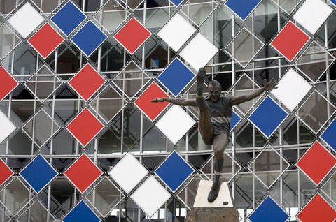 External View of the Glazing Shading Panels at Whitten Oval - Details