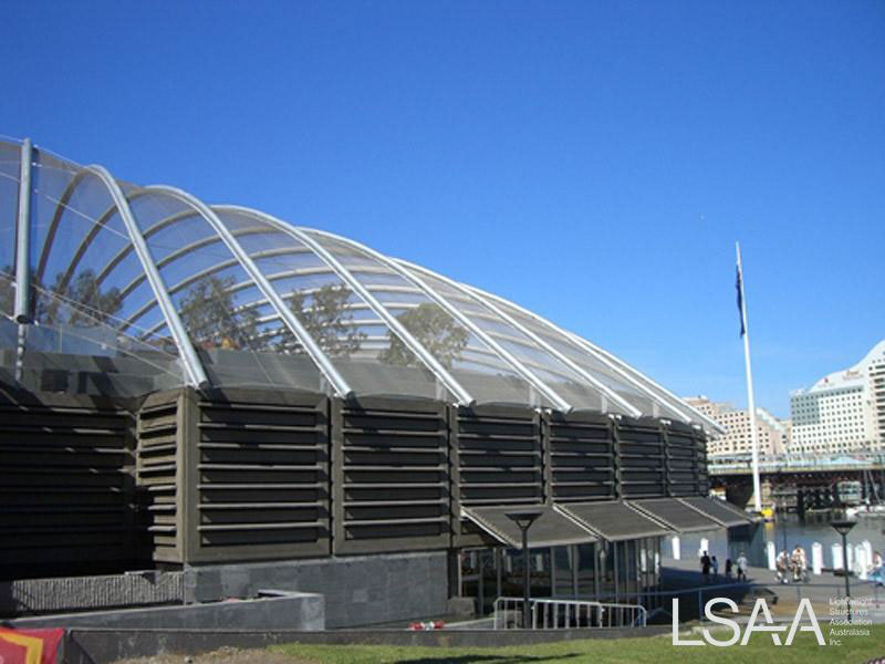 Sydney Wildlife World - External View of curved roof.