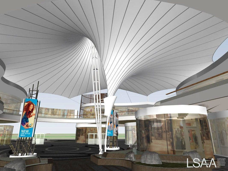Porto Chino Shopping Mall - Freeform Fabric Roof