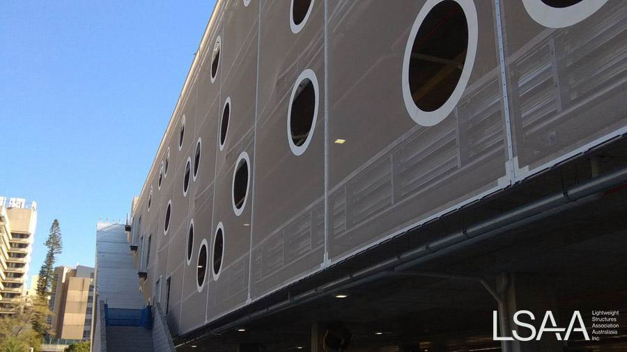 RNA Brisbane Large Animal Pavillion - Facade from within