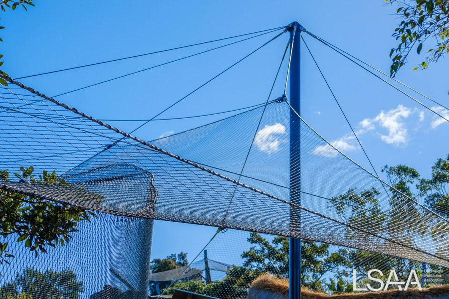 Overhead Stainless Steel Mesh Enclosure for Sumatran Tigers