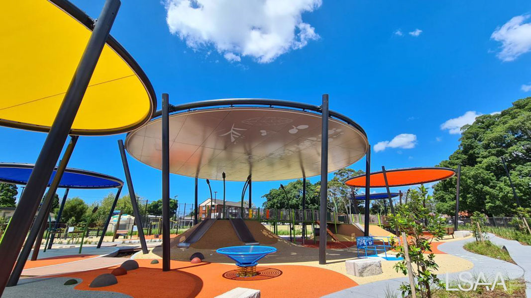View from under the panels