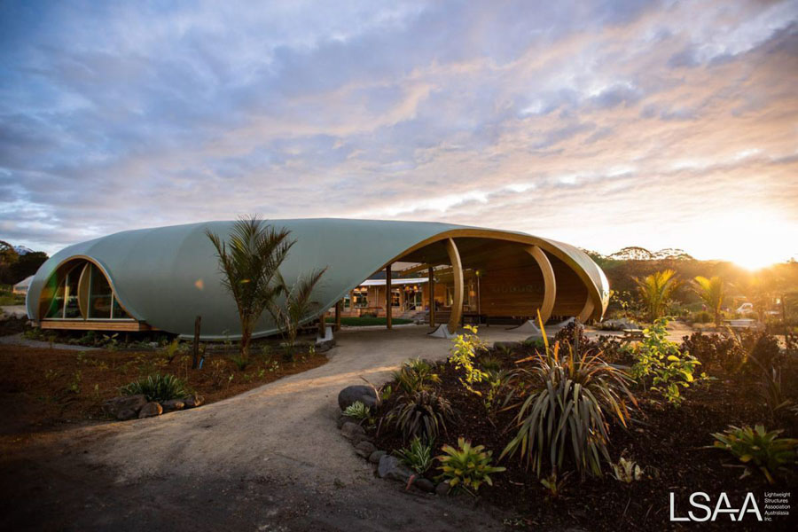 View of the Green School Kina Roof Project