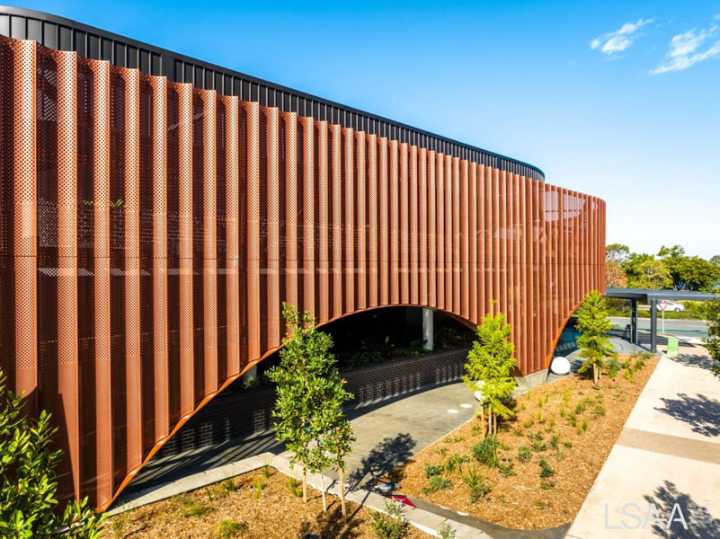 External View of the Aluminium Facade to The Bower Tree Restuarant