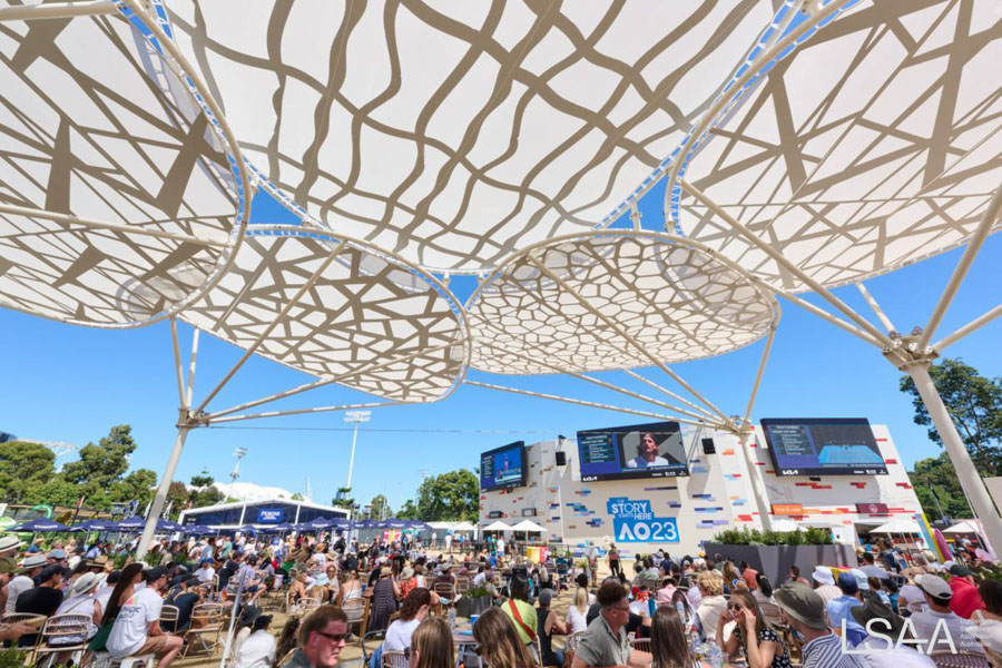 Organic Shade Structure at the Australian Open