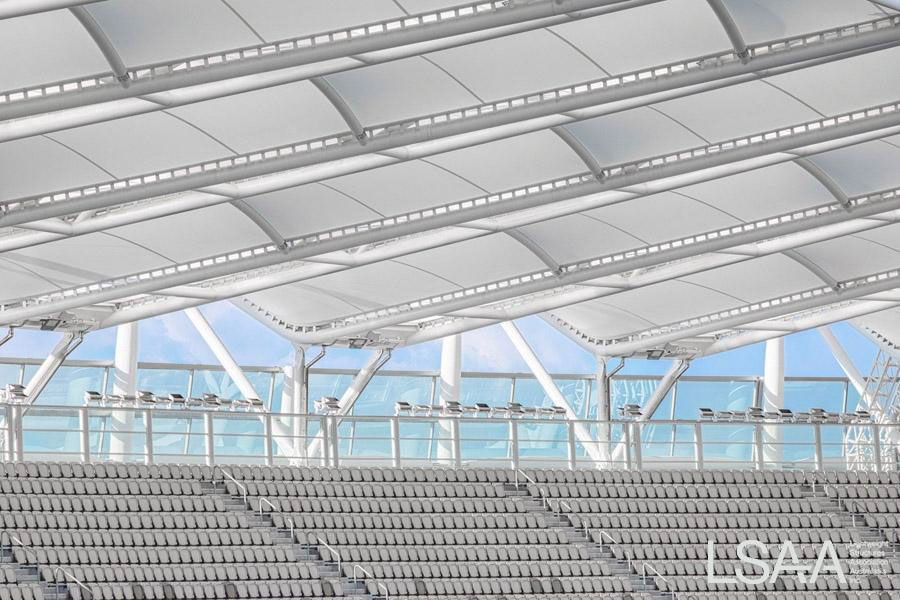 Optus Stadium Perth - steel and fabric roof.