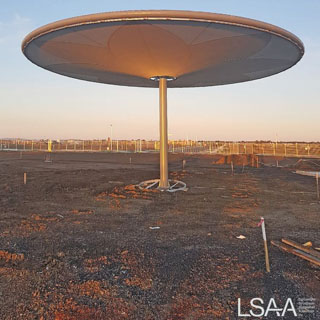 Installation-membrane-tensioned