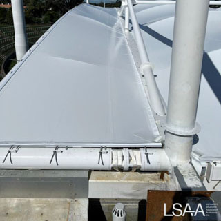 Lightweight Fabric Roof over seating at Yarrow Stadium - West Stand
