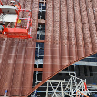 External View of the Aluminium Facade to The Bower Tree Restuarant