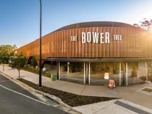 External View of the Aluminium Facade to The Bower Tree Restuarant